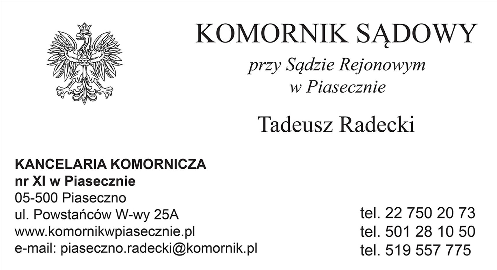 komornik PIASECZNO